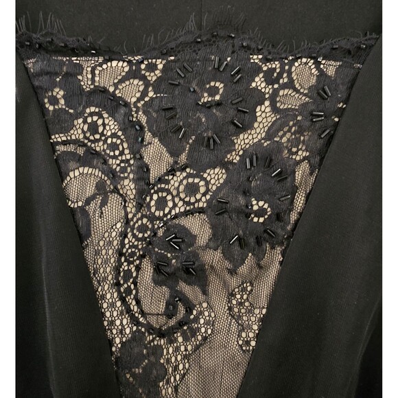 Draped Black Whimsigoth Witchy Goth Party Dress By Collection Dressbarn Size 14 - Picture 4 of 12